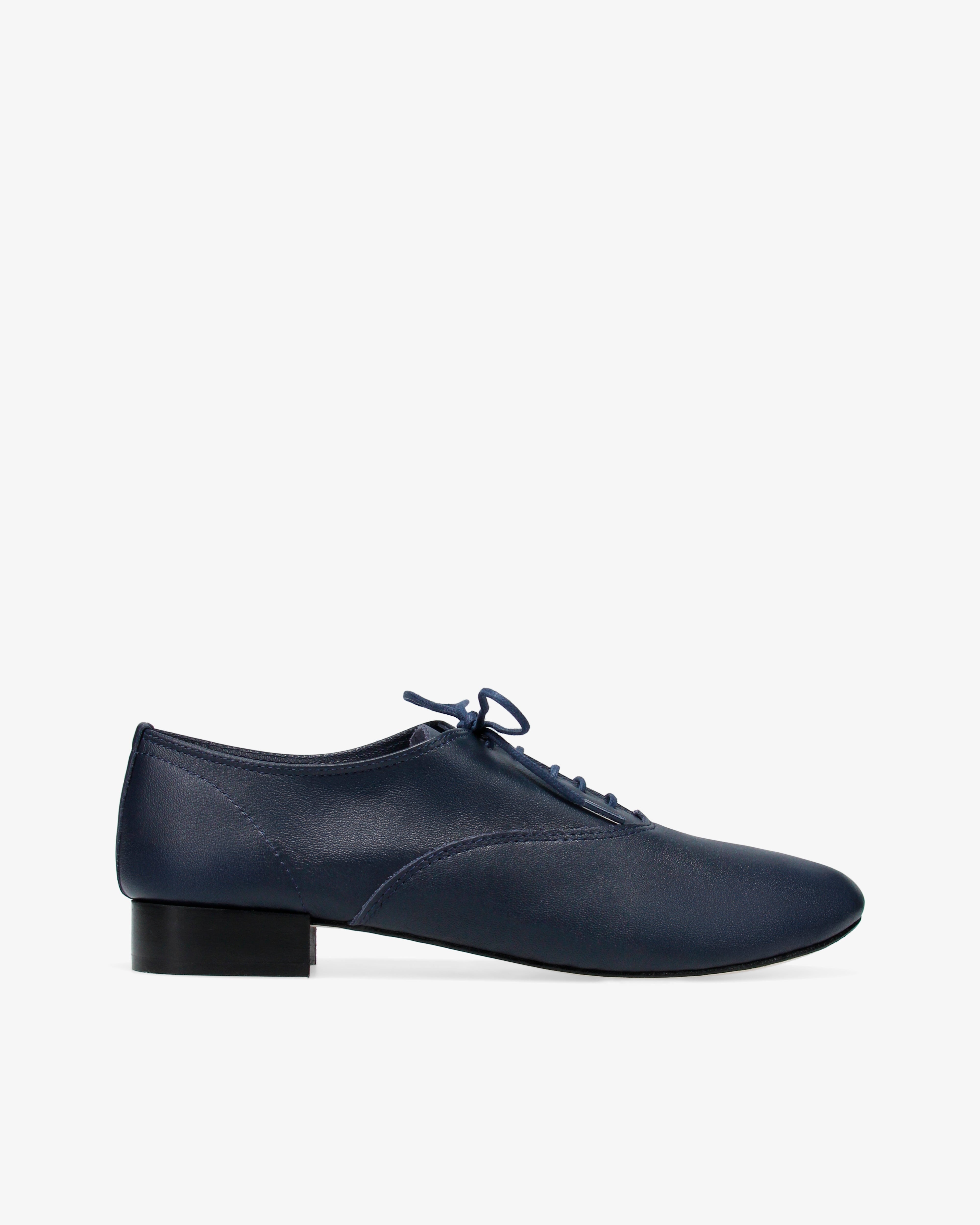 Richelieus Zizi cuir Bleu Classique Repetto Paris