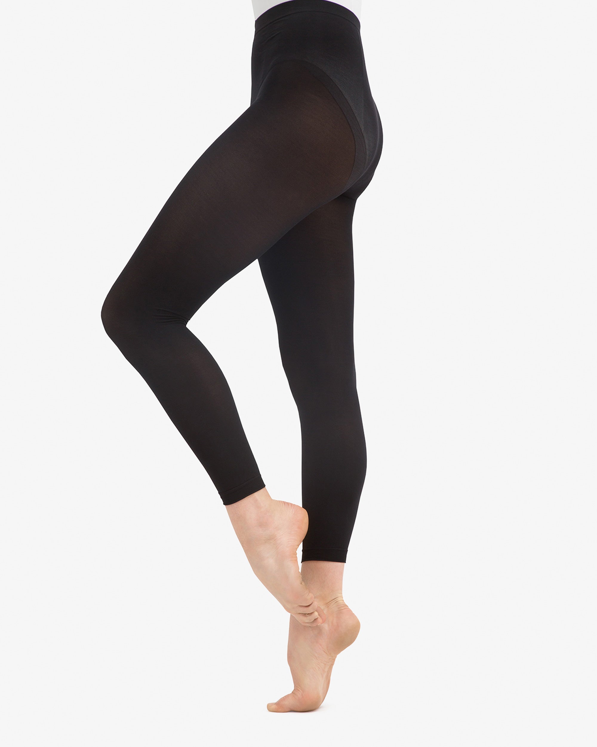 Opaque footless tights