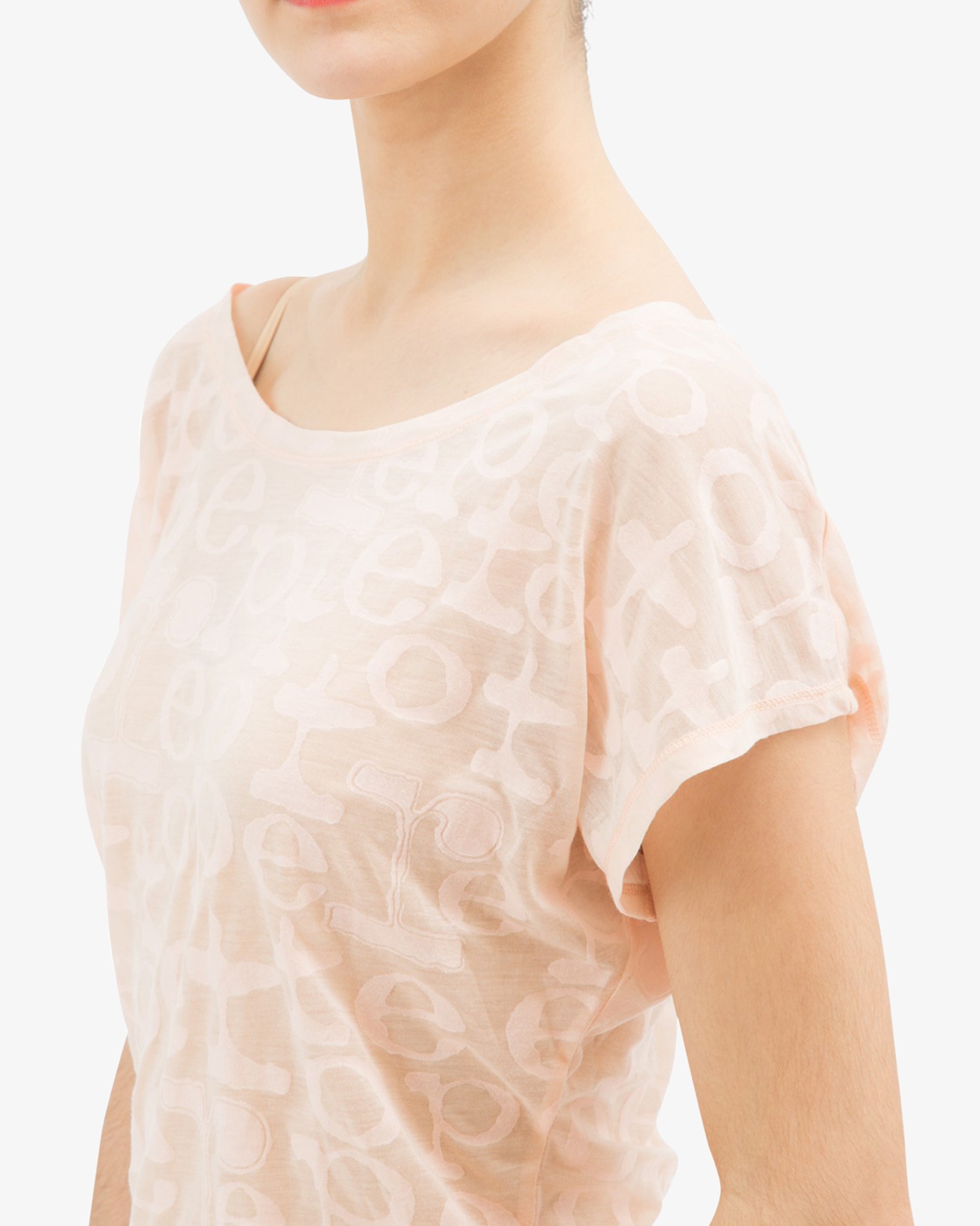 T-shirt transparence Repetto Rose pétale
