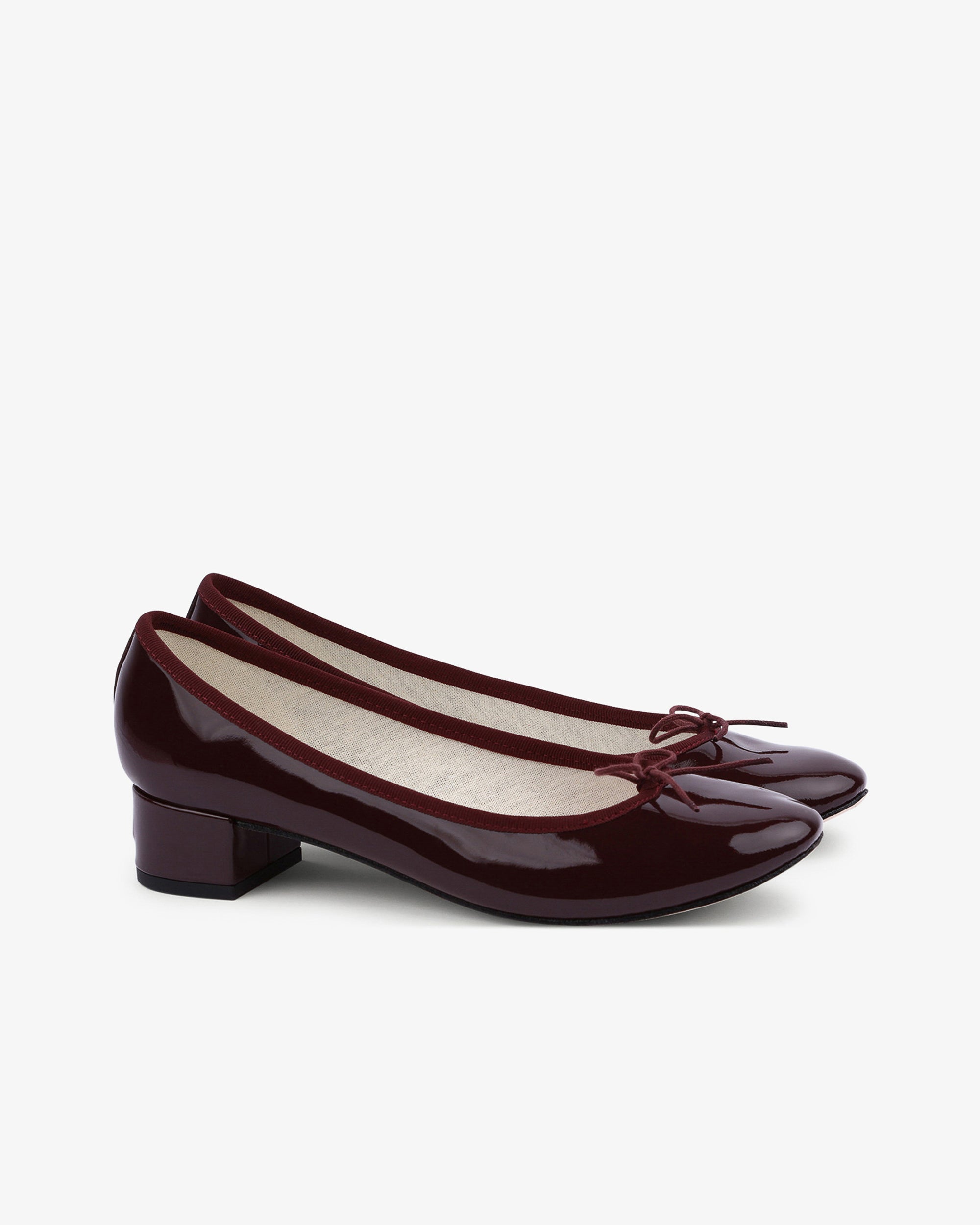 Ballerines Camille cuir Rouge profond