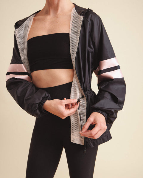 MOJITO PINKY JACKET ブラック Windbreaker Jacket Black | Repetto