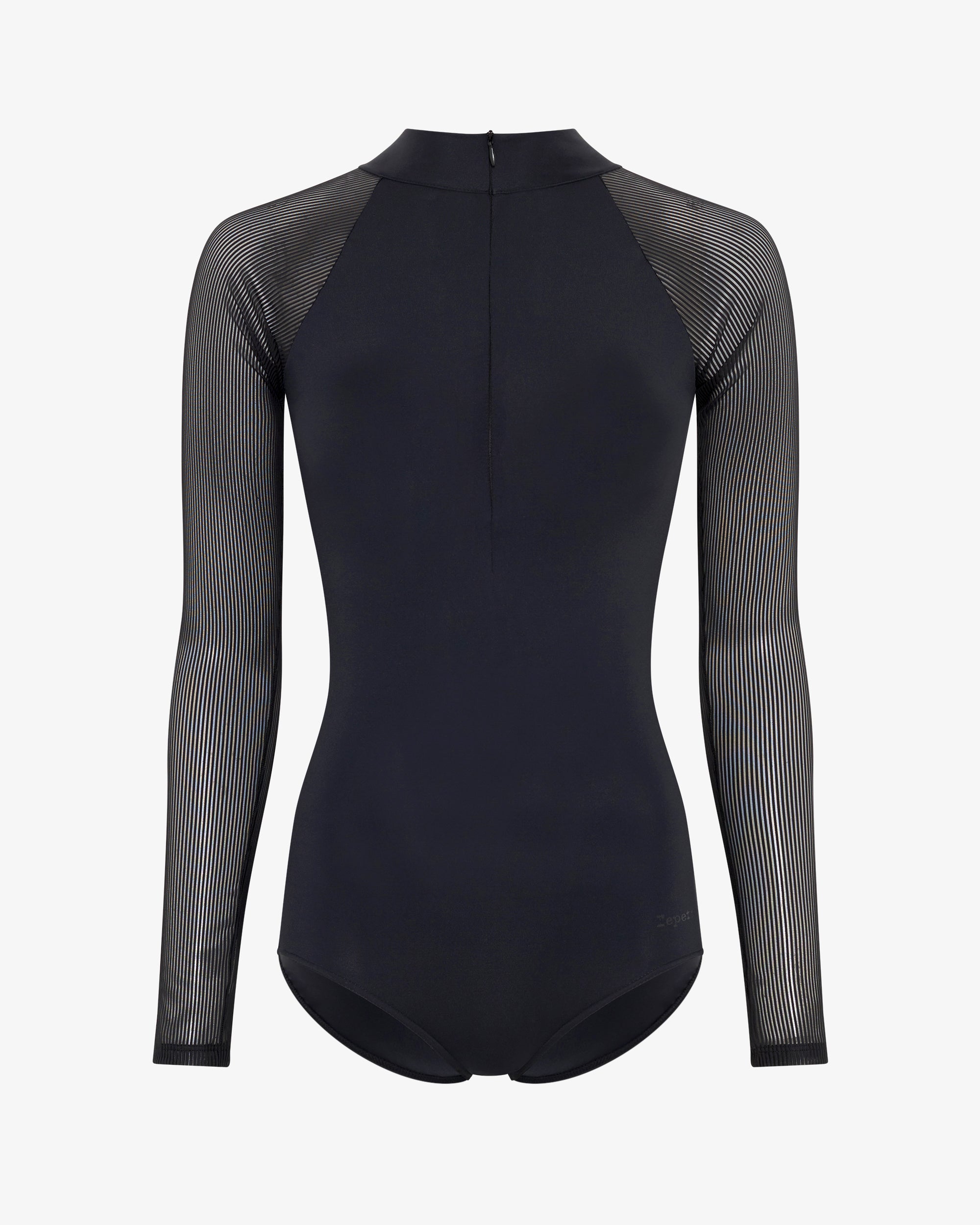 Leotard - fishnet officer collar