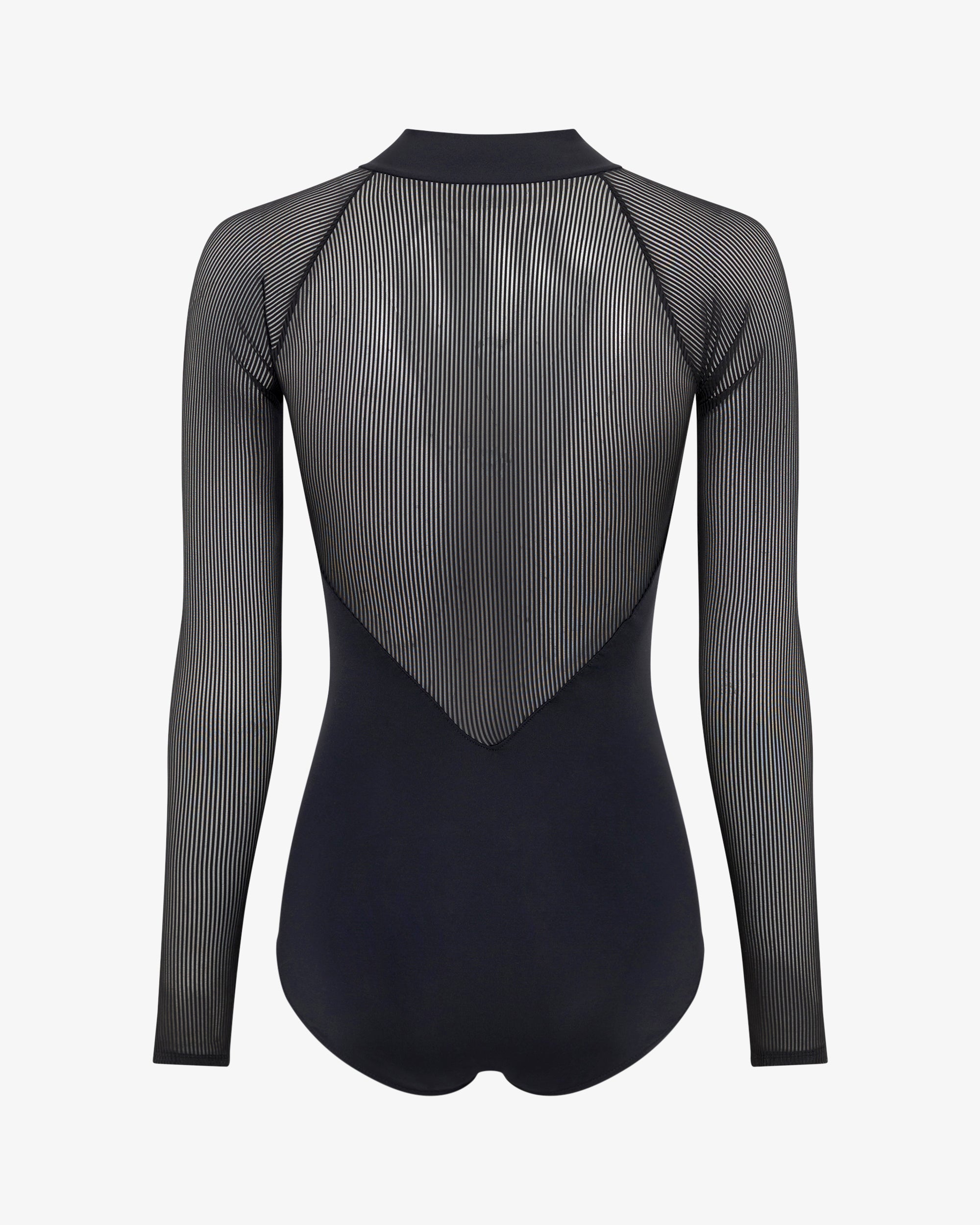 Leotard - fishnet officer collar