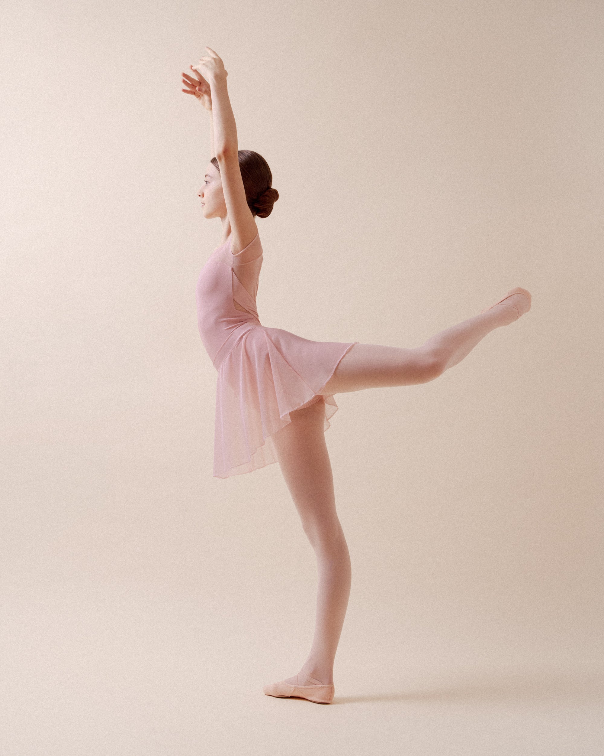 Two-tone short sleeve leotard with mesh - Kids