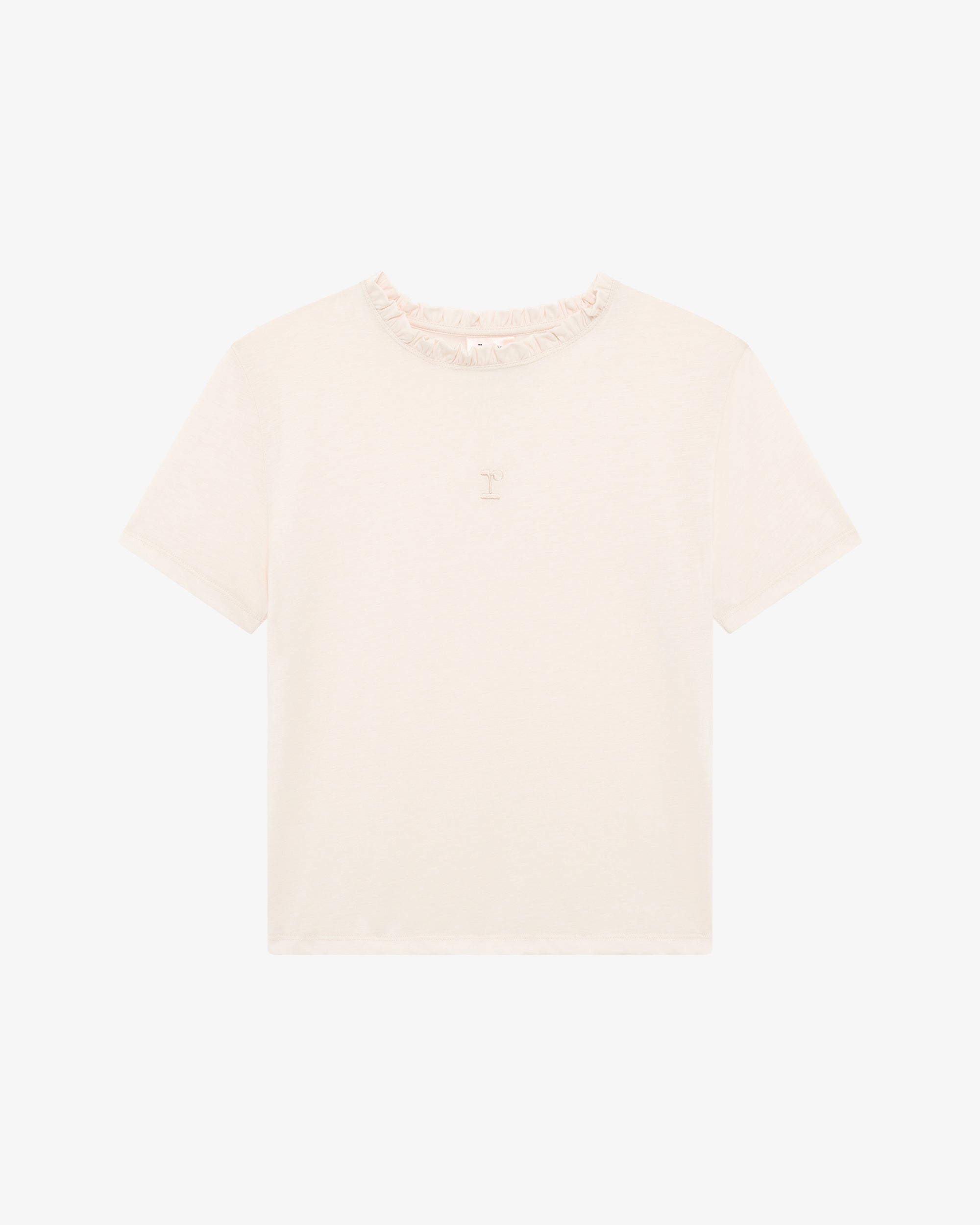 T-shirt col volanté