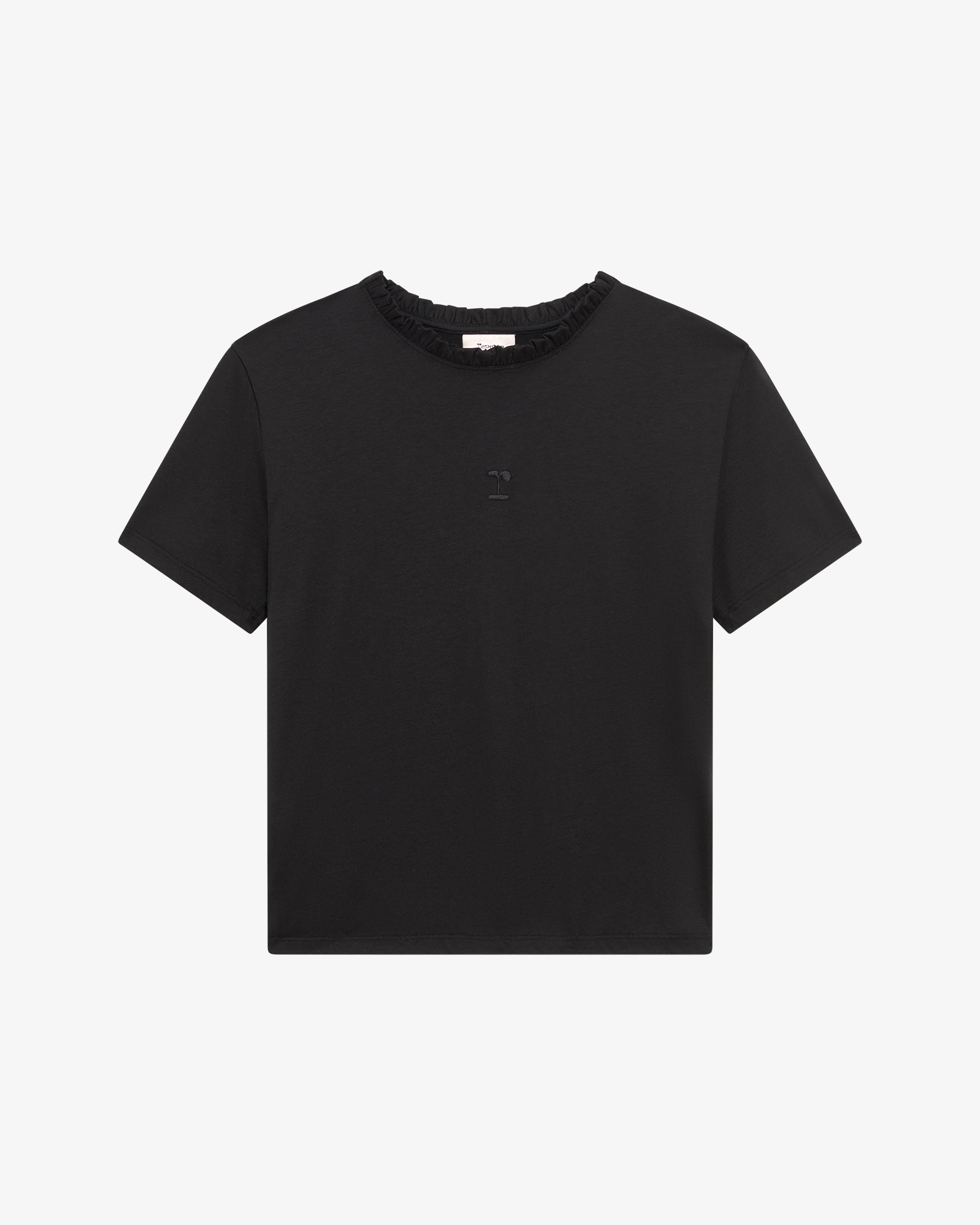 T-shirt col volanté