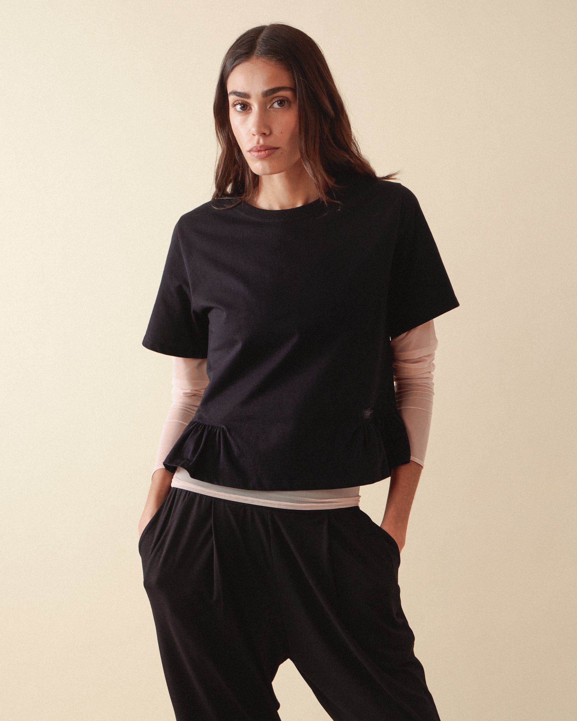 T-shirt détail froncé
