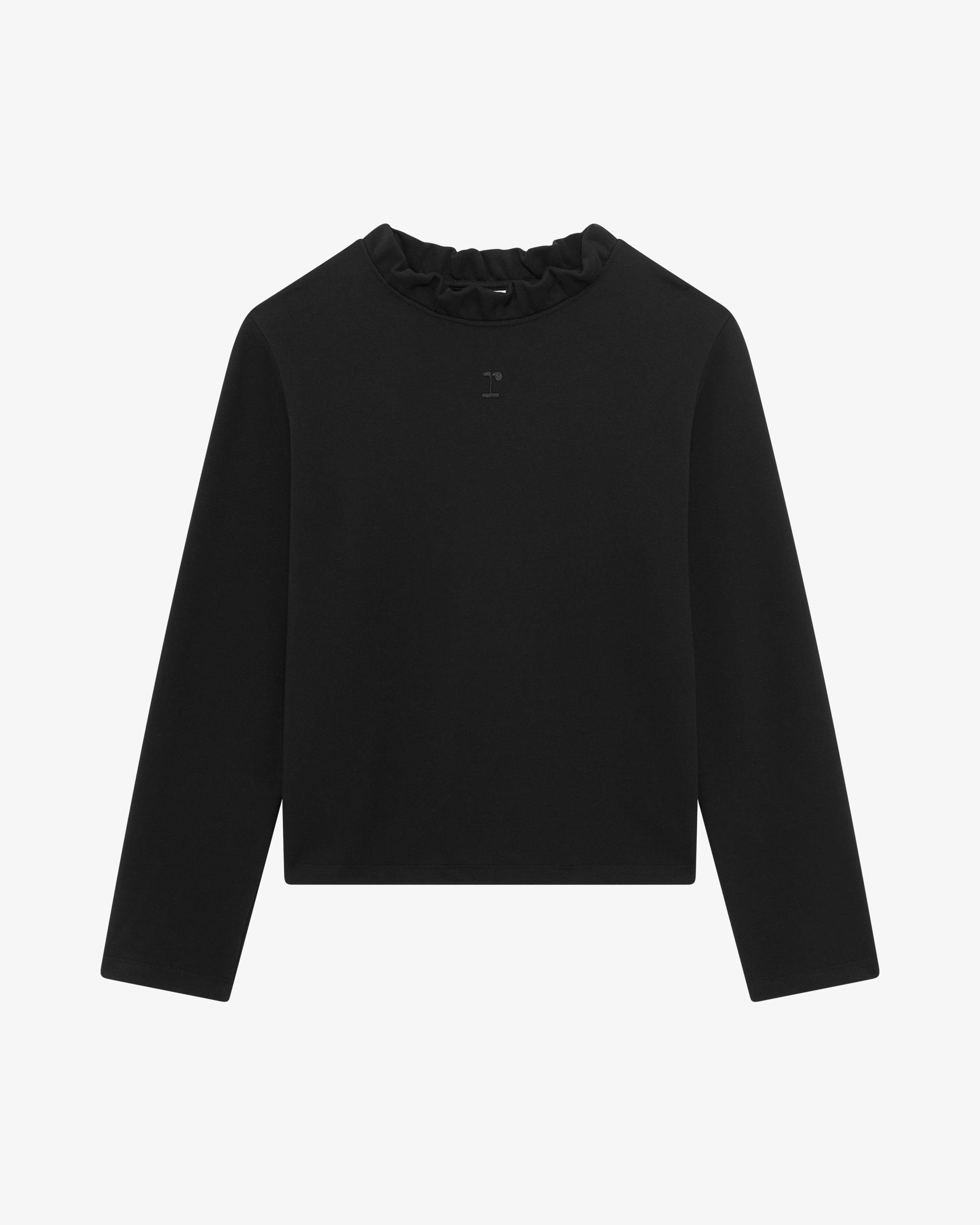 Ruffled Collar Sweatshirt
