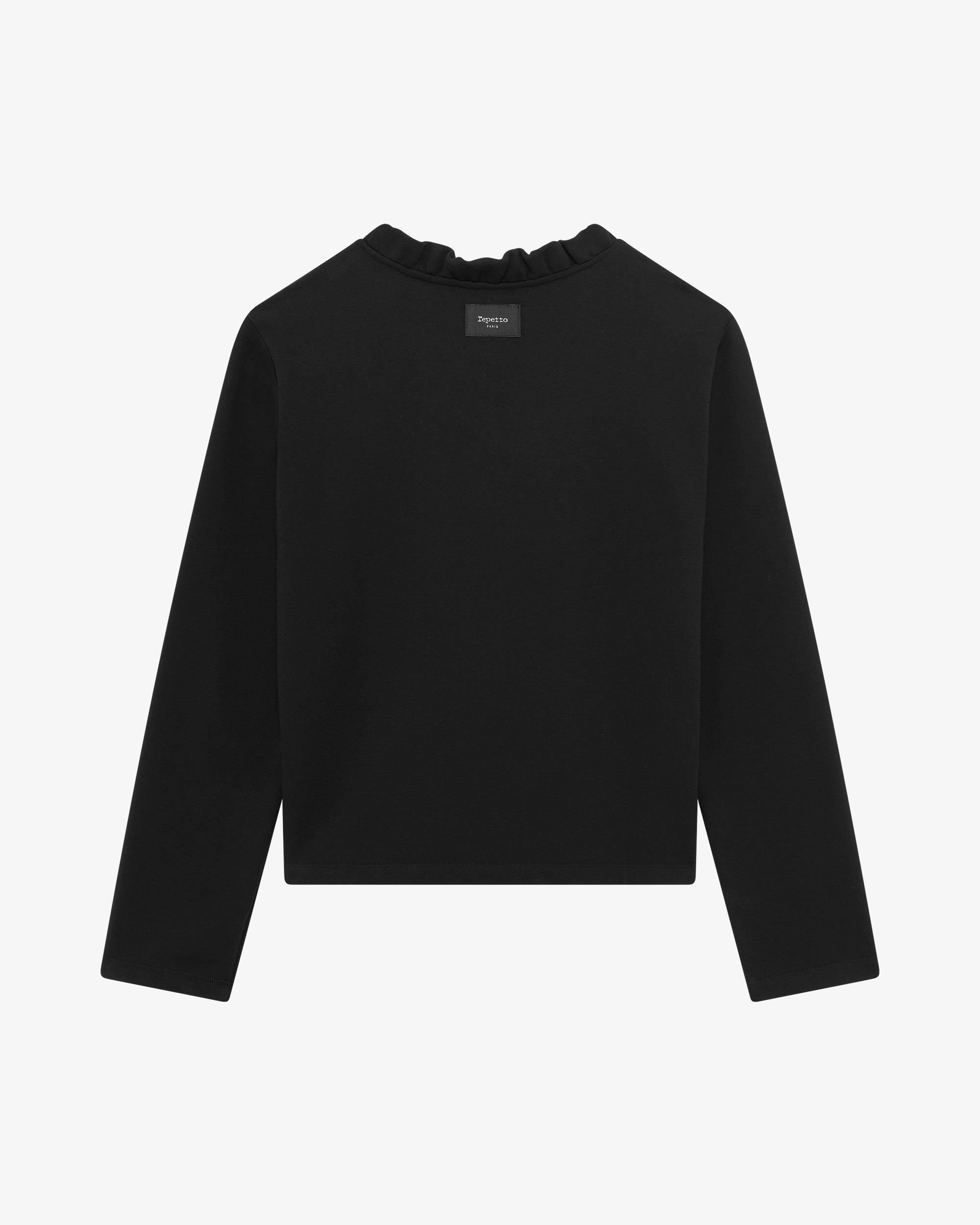 Ruffled Collar Sweatshirt