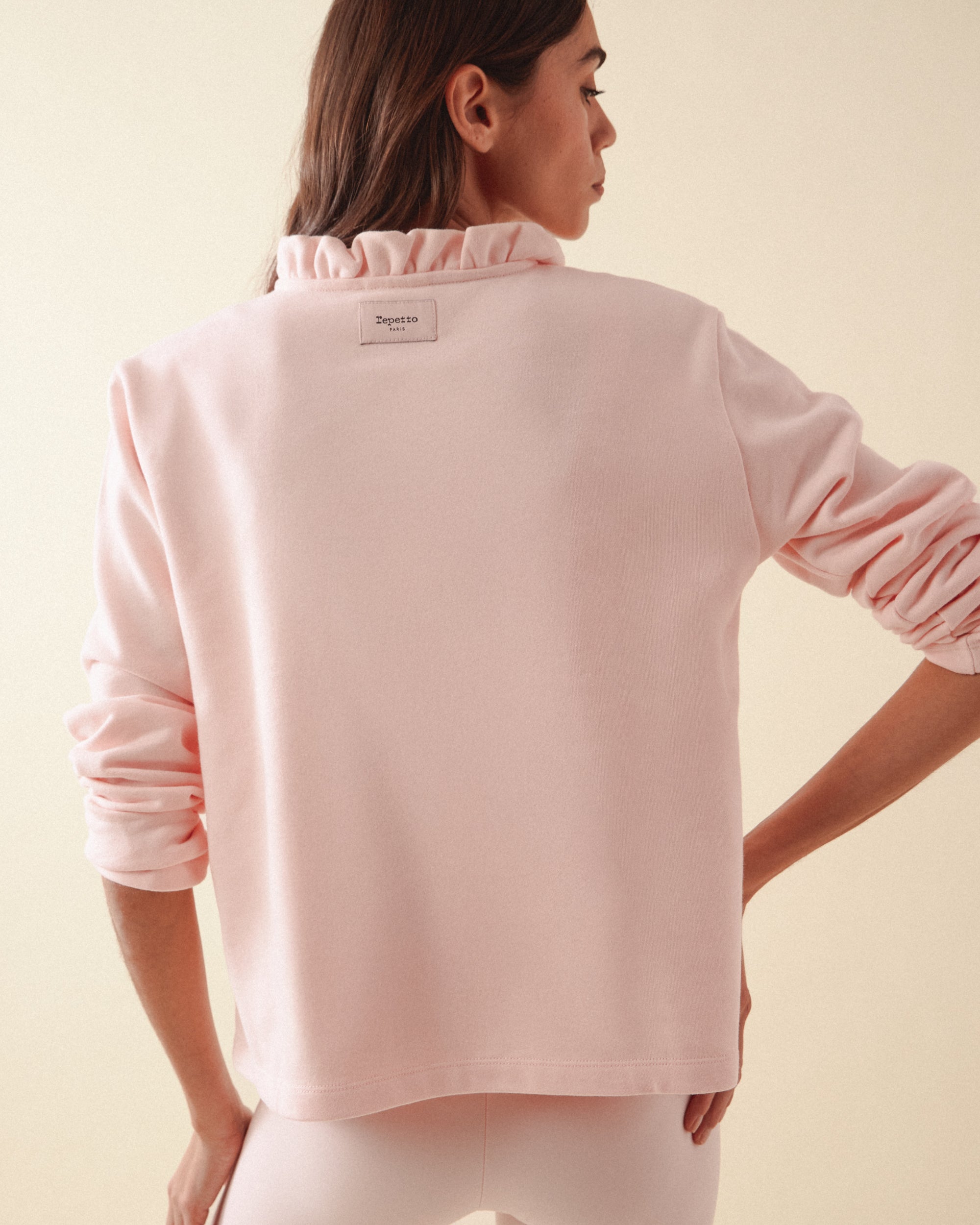 Ruffled Collar Sweatshirt
