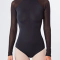Fishnet officer collar leotard