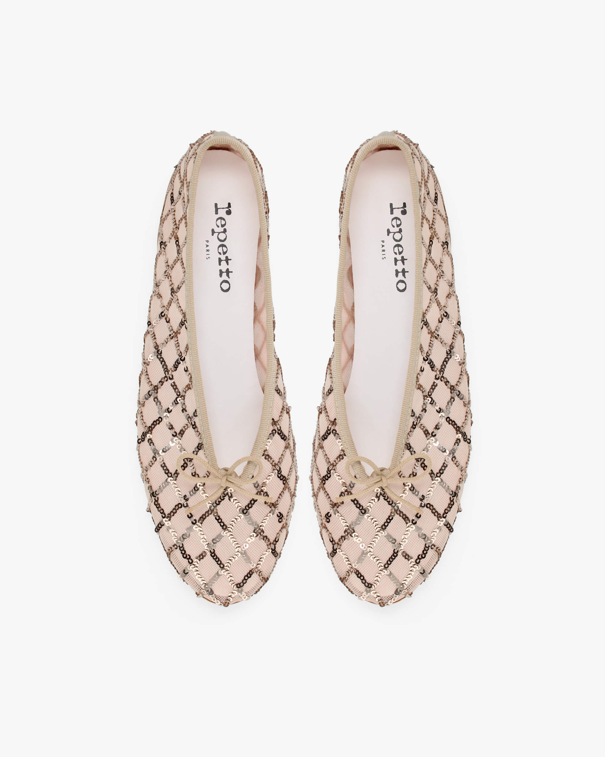 Lilouh rubber sole Ballet Flats - Mesh and Sequins