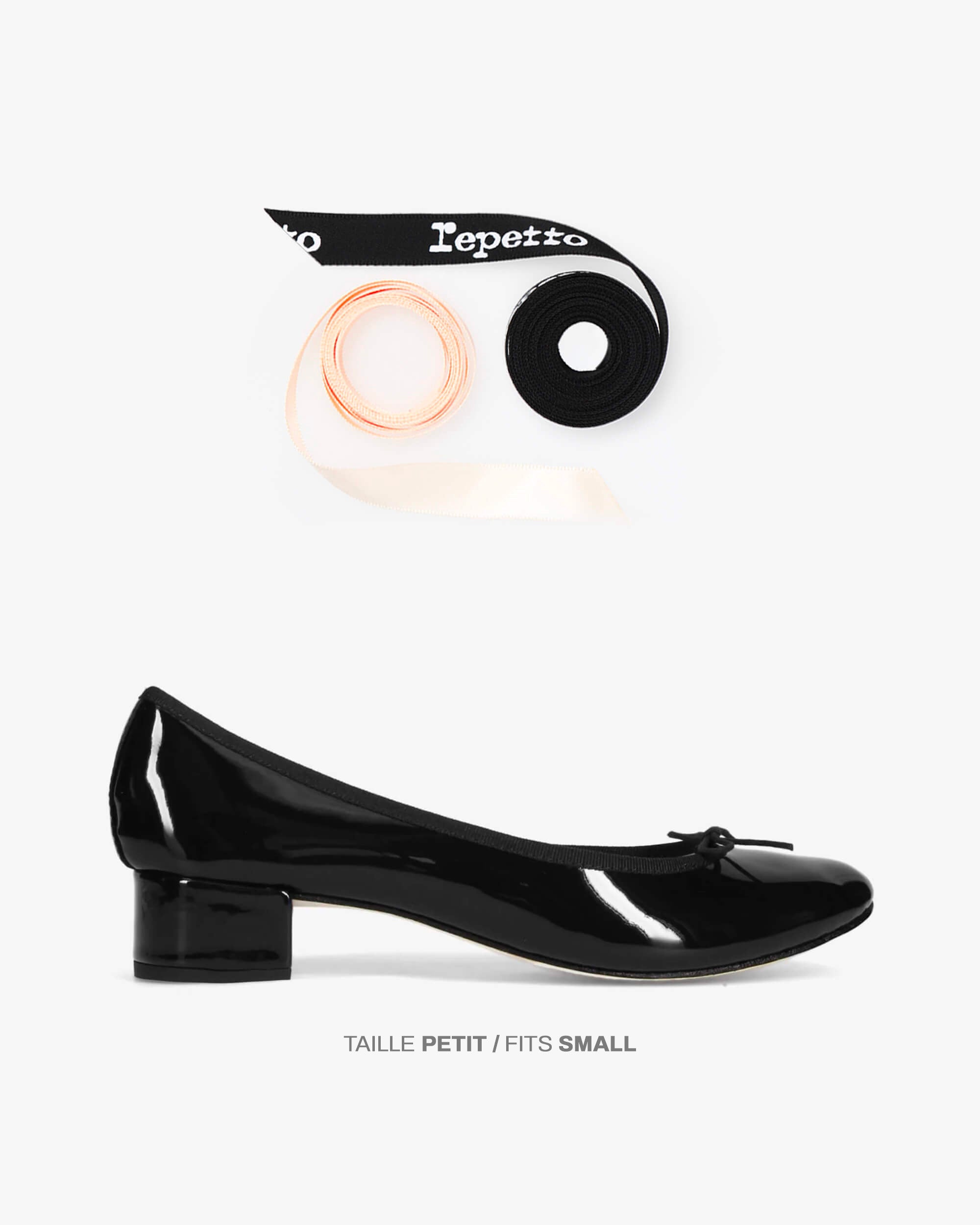 Camille rubber sole ballerinas with interchangeable ribbons