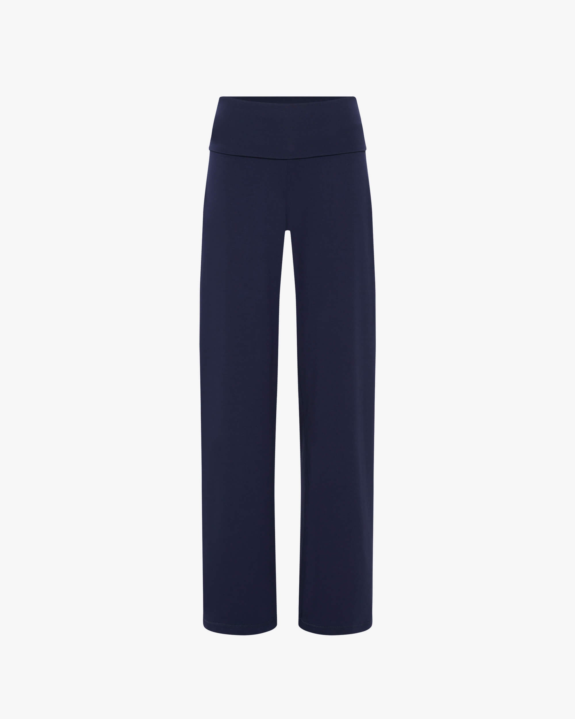 Viscose jazz pants with fold over waistband