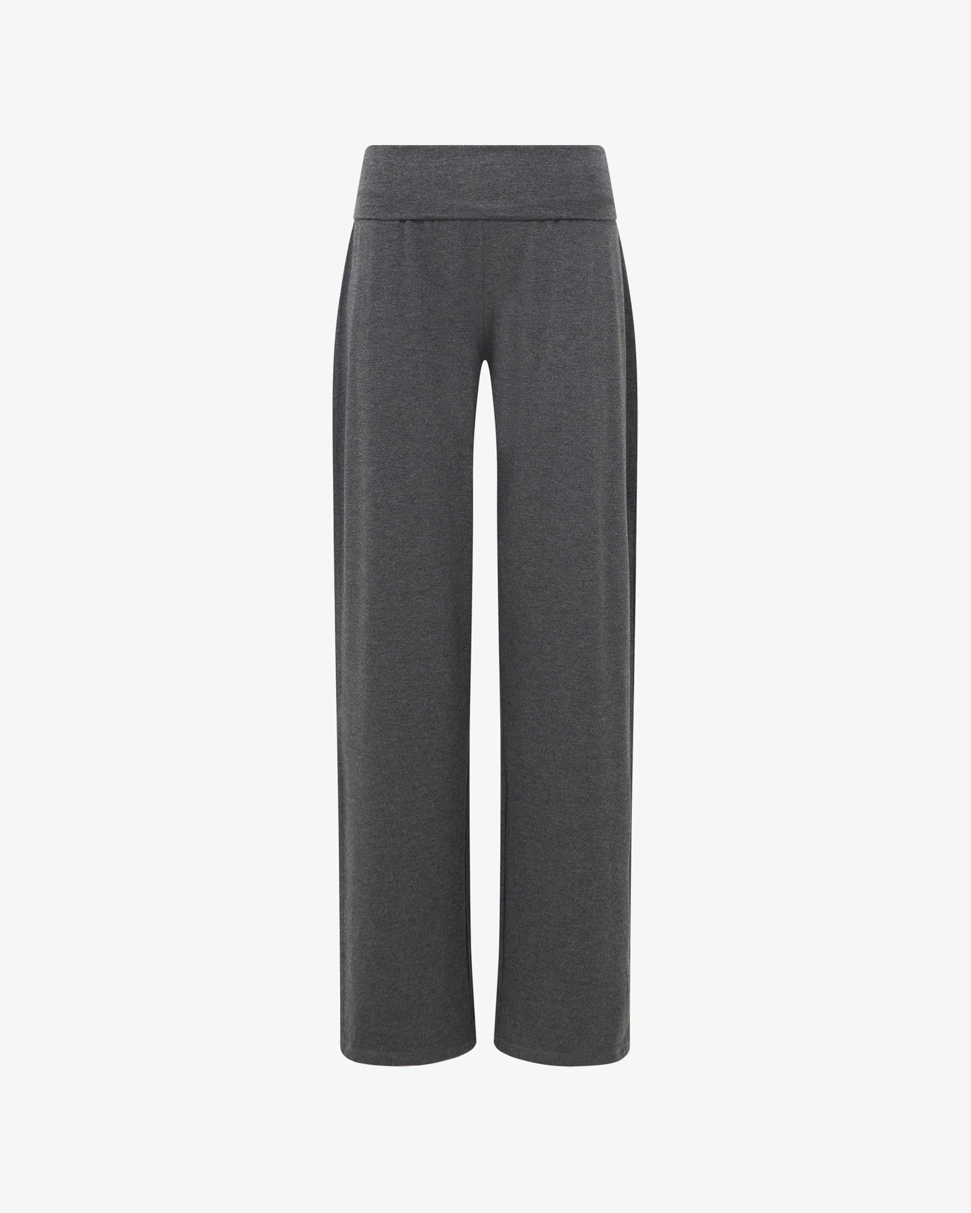 Viscose jazz pants with fold over waistband