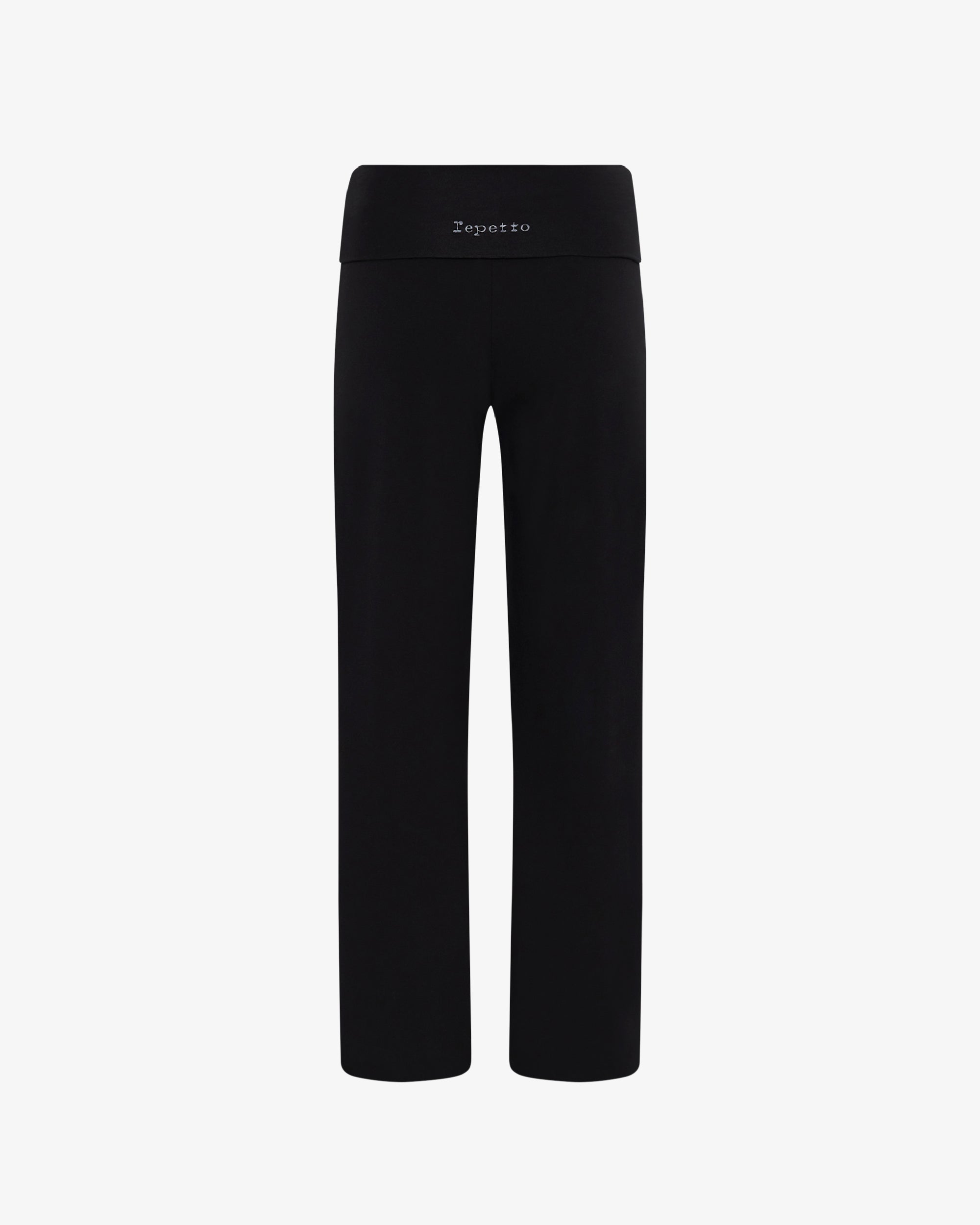 Viscose jazz pants with fold over waistband