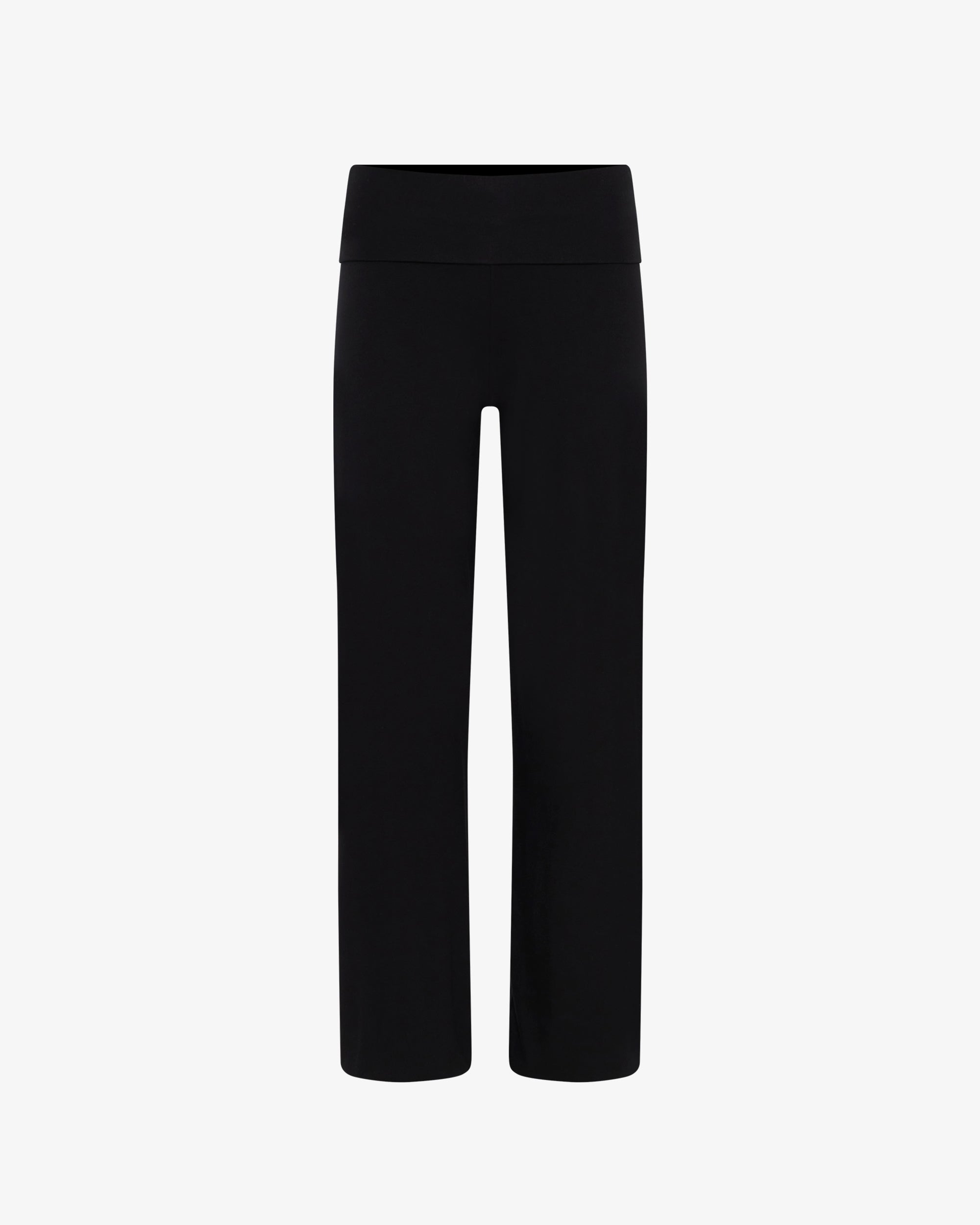 Viscose jazz pants with fold over waistband