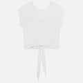 Short sleeves top to tie