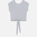 Short sleeves top to tie