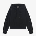 Tulle hooded sweatshirt