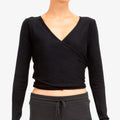 Cache-cœur maille tricot Noir