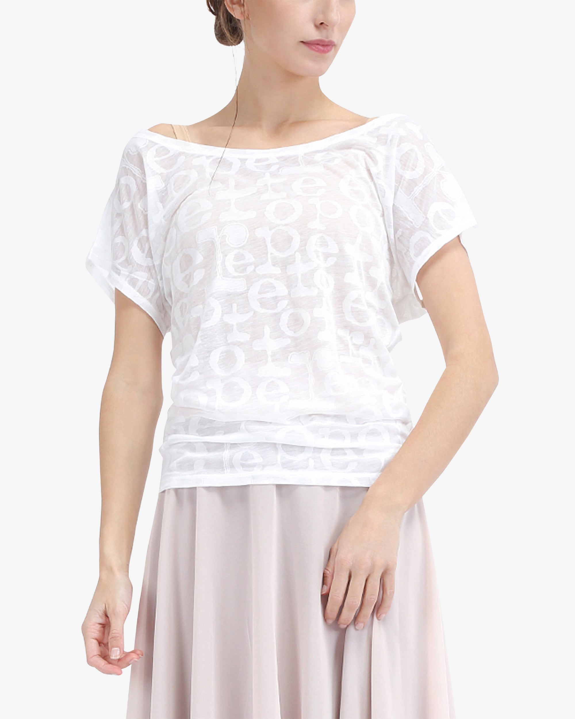 T-shirt transparence Repetto Blanc