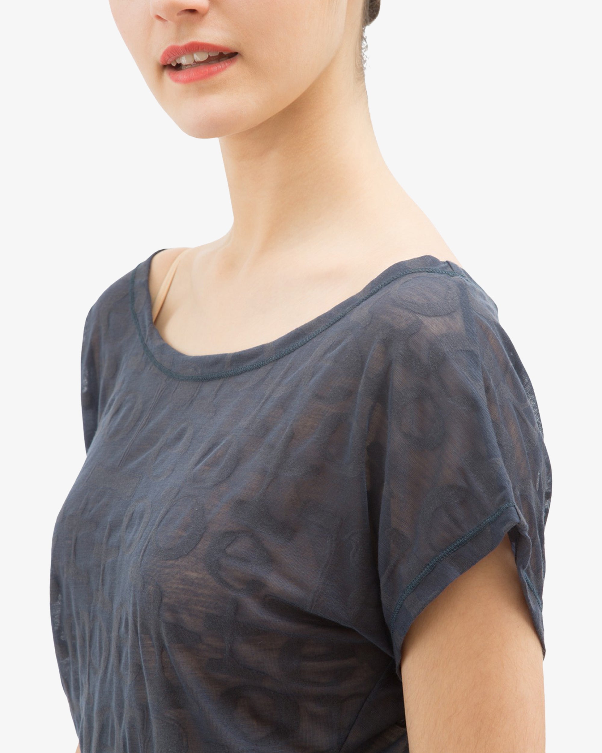 T-shirt transparence Repetto Gris anthracite