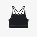 Brassière fines bretelles en côtes Noir