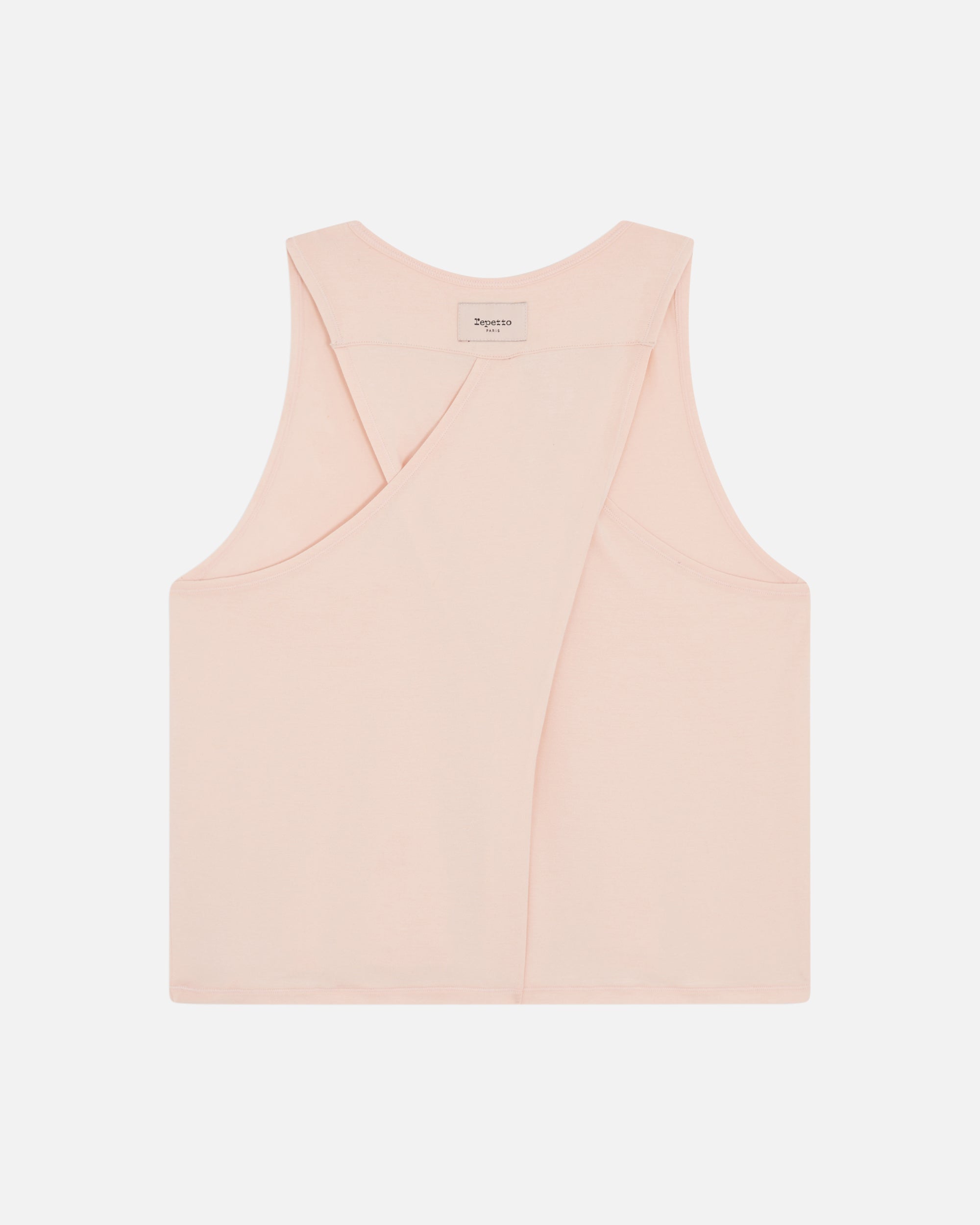 Tops & T-Shirts  Graphic Seamless Tank Top Pearl Grey And Sorbet Pink -  Repetto Womens ⋆ HostnDost