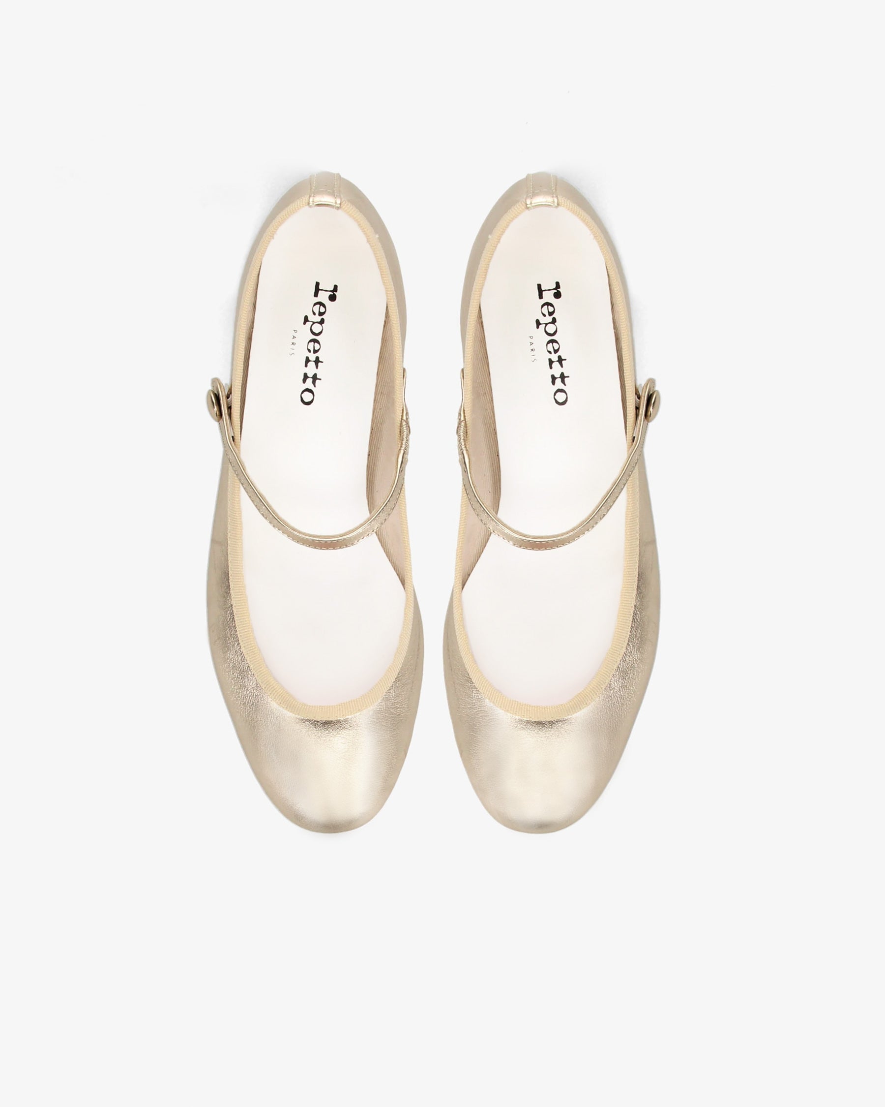 Babies Pink leather Light gold – Repetto