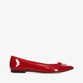 Ballerines Brigitte cuir Rouge flamme