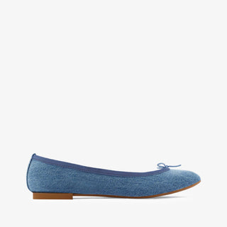 Ballerines Cendrillon jean Bleu